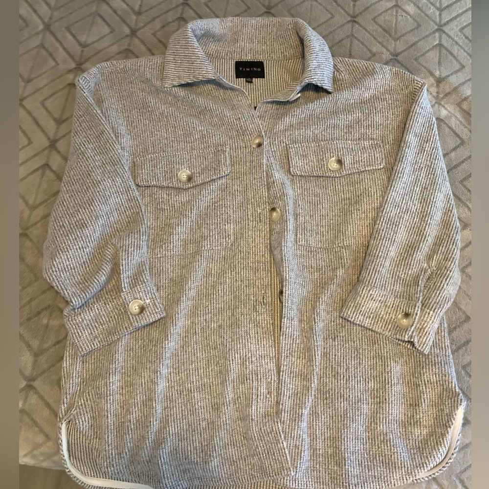 Timing button up sweater
